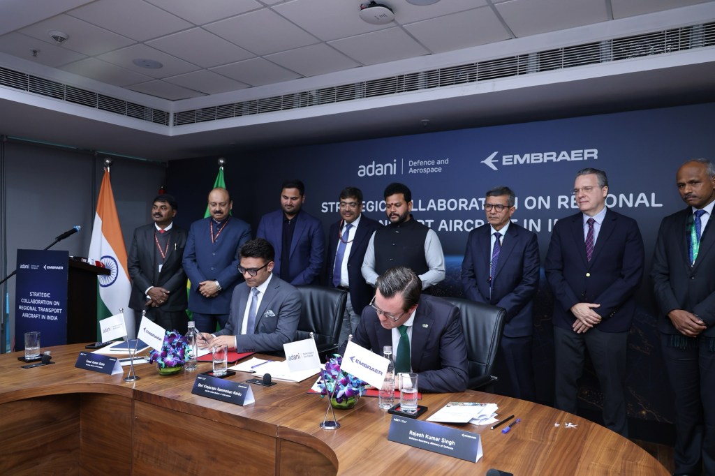 Embraer, Adani Sign Deal to Build Regional Aviation Ecosystem in India