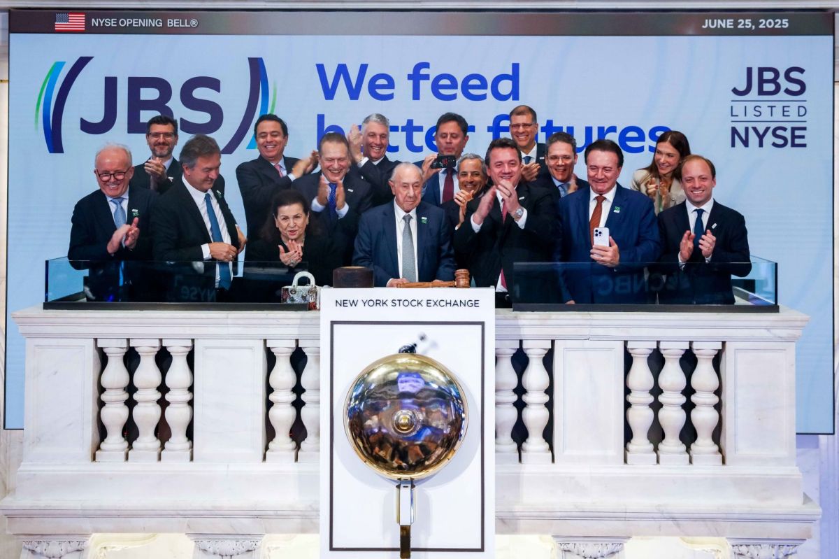 JBS S&P 500 inclusion concept with global meat industry and U.S. stock market context